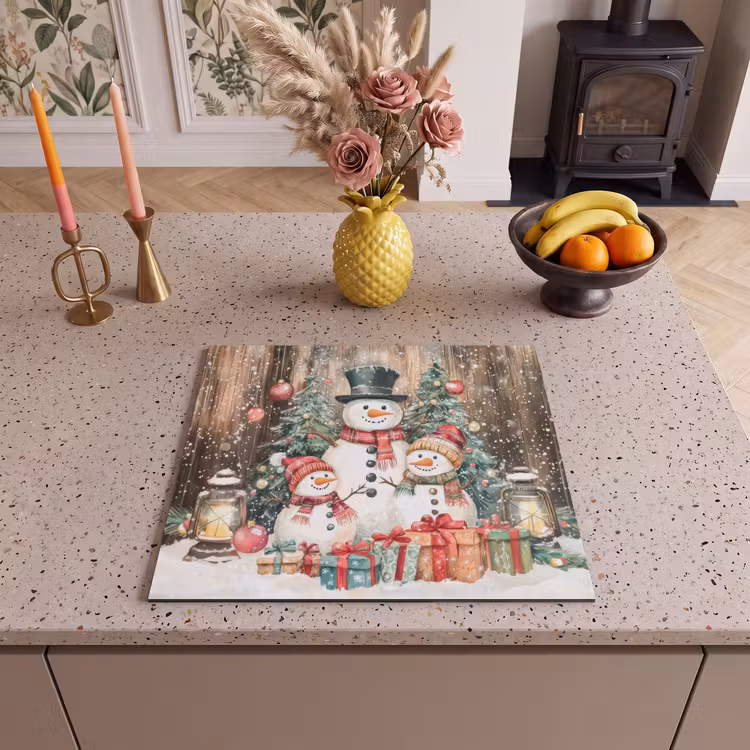 Induction hob protector - Snowman - Family - Colorful — 3
