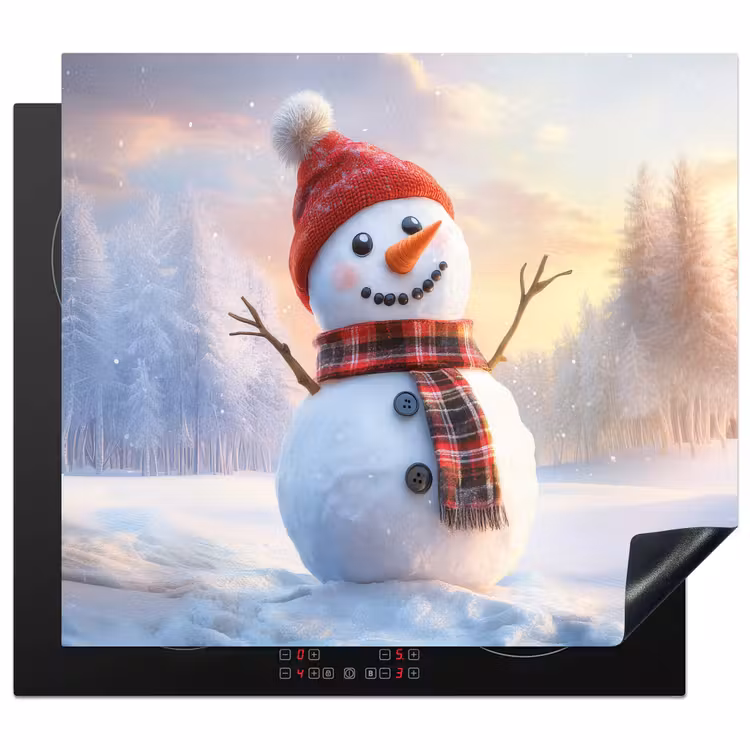 Induction hob protector - Snowman - Sunset - White — 1