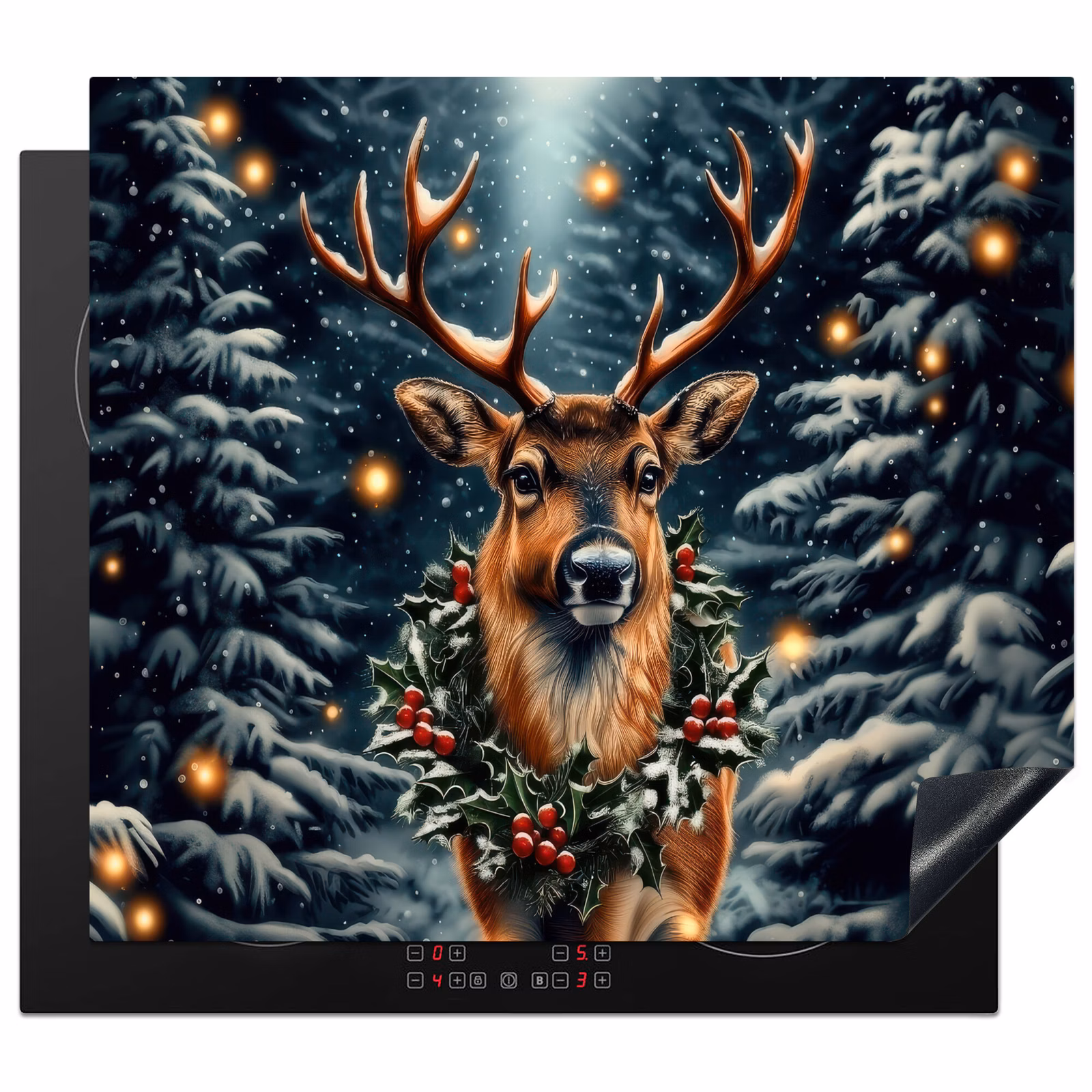 Induction hob protector - Christmas - Magic - Forest - Colorful — 1