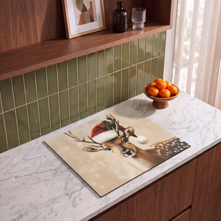 Induction hob protector - Christmas - Deer - Antlers - Red — 4