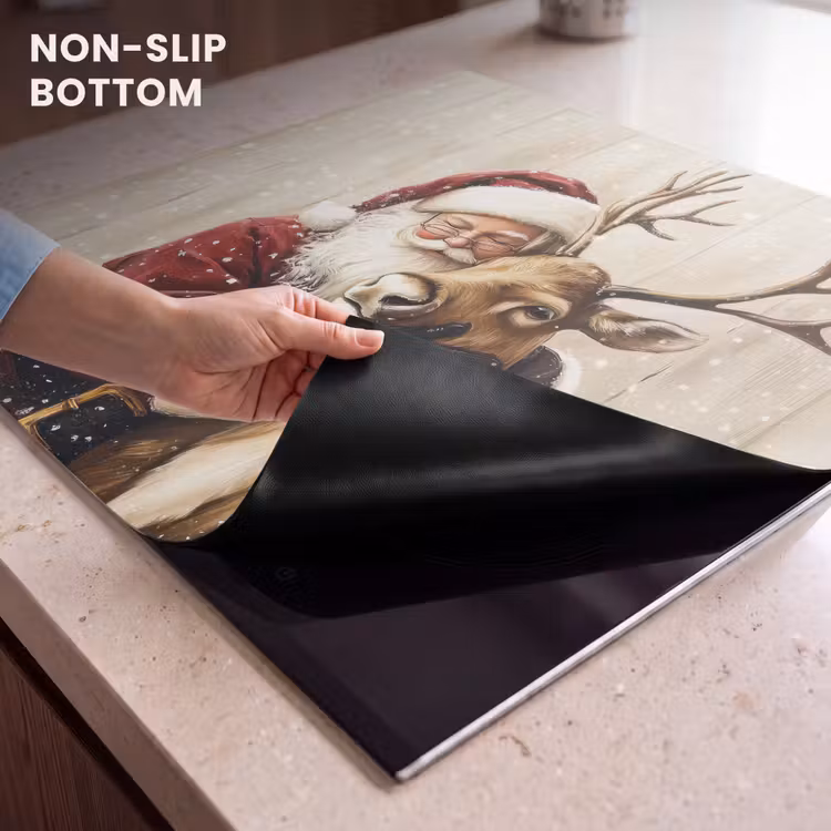 Induction hob protector - Santa - Reindeer - Snow - Colorful — 5