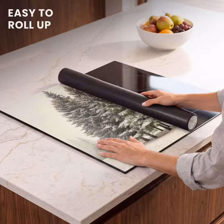 Induction hob protector - Trees - Snow - White — 5