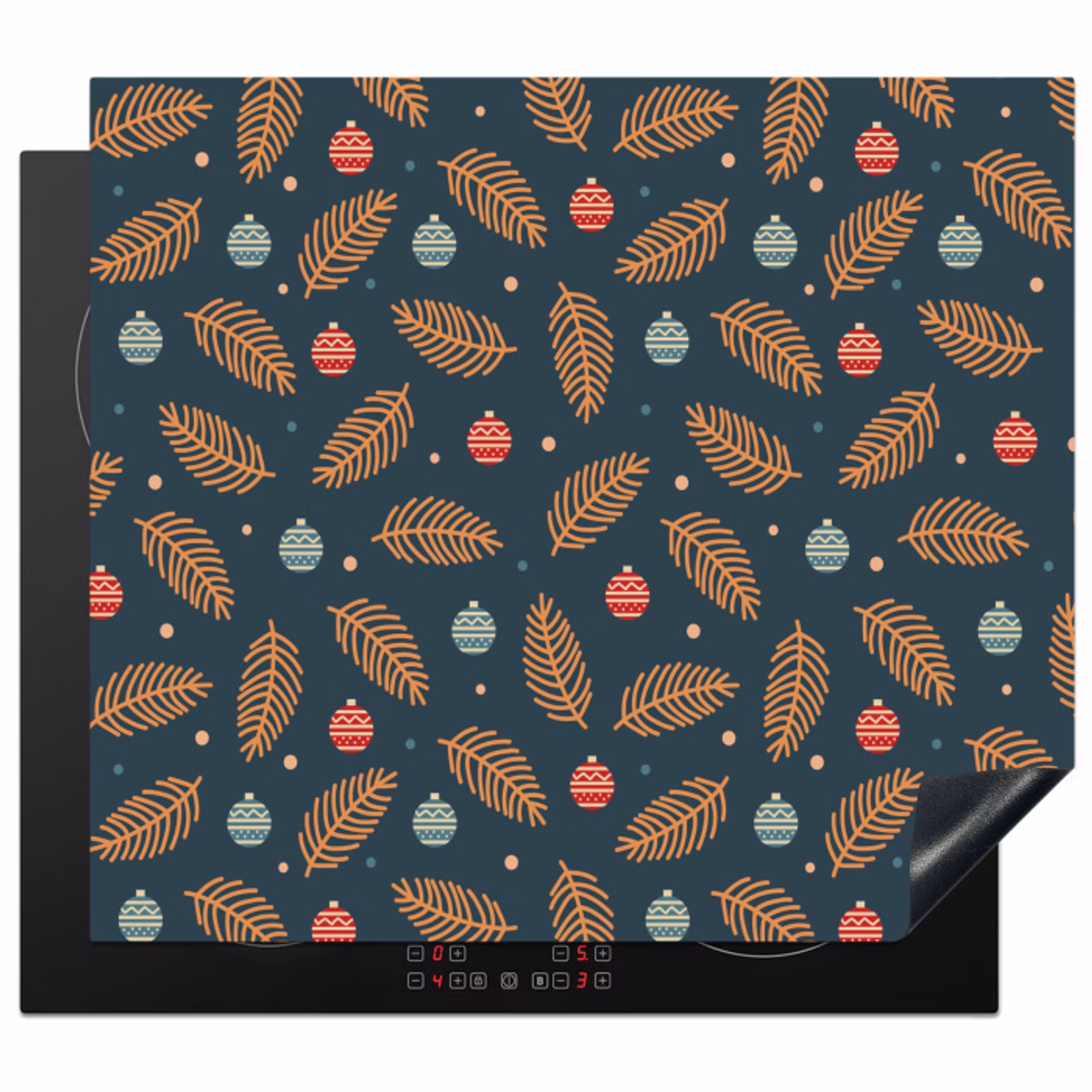 Induction hob protector - Pattern - Christmas - Symbols - Dark blue — 1