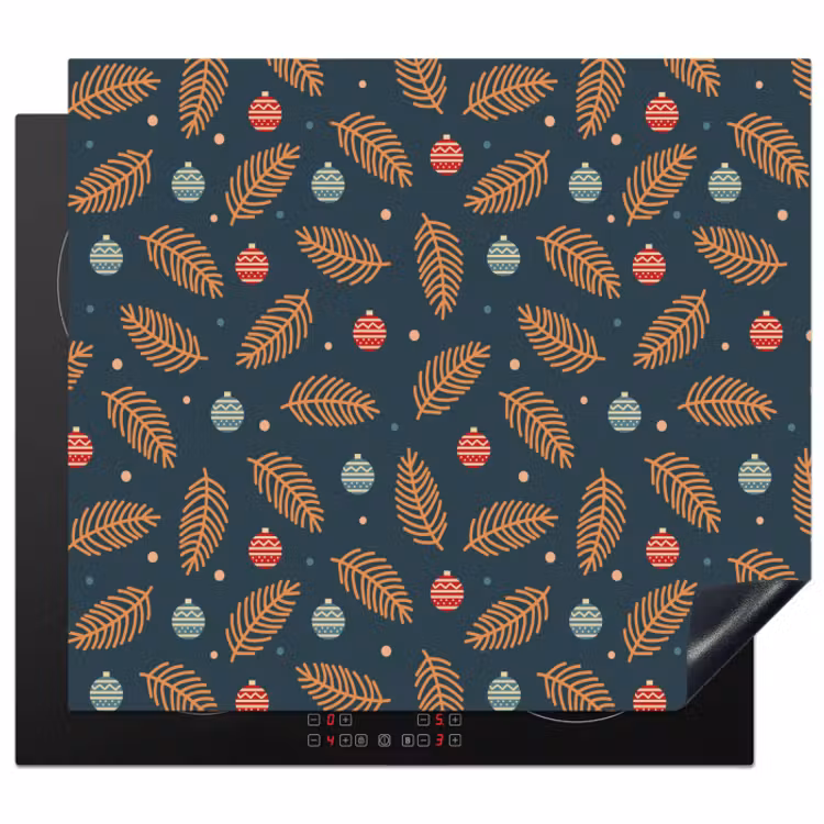 Induction hob protector - Pattern - Christmas - Symbols - Dark blue — 1