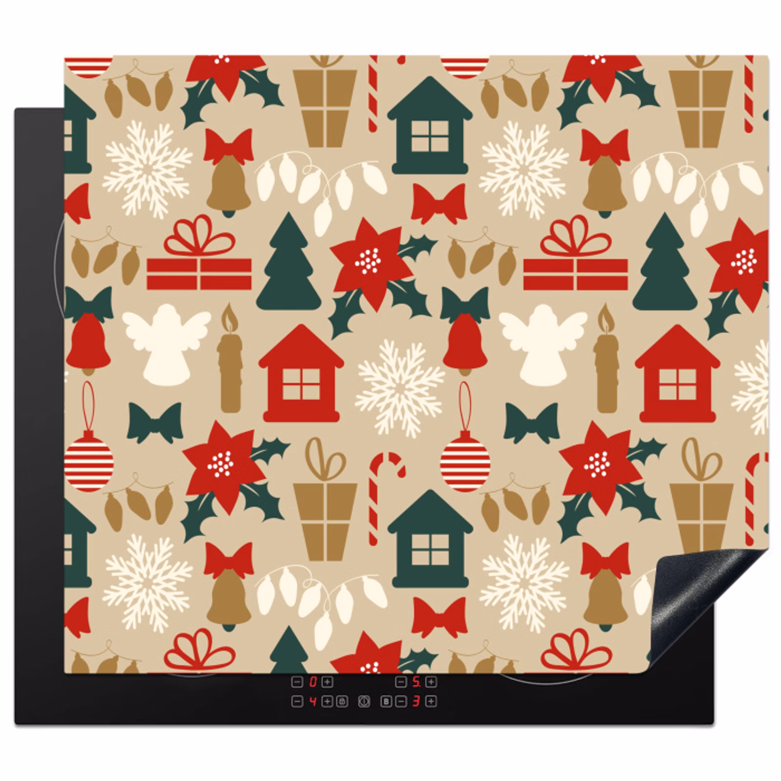 Induction hob protector - Illustration - Christmas - Beige — 1