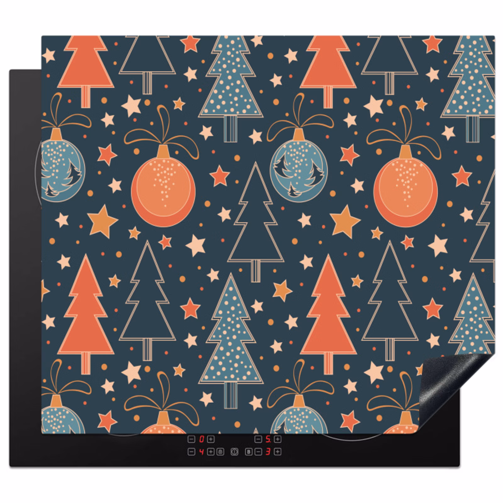Induction hob protector - Illustration - Christmas - Symbols - Blue — 1