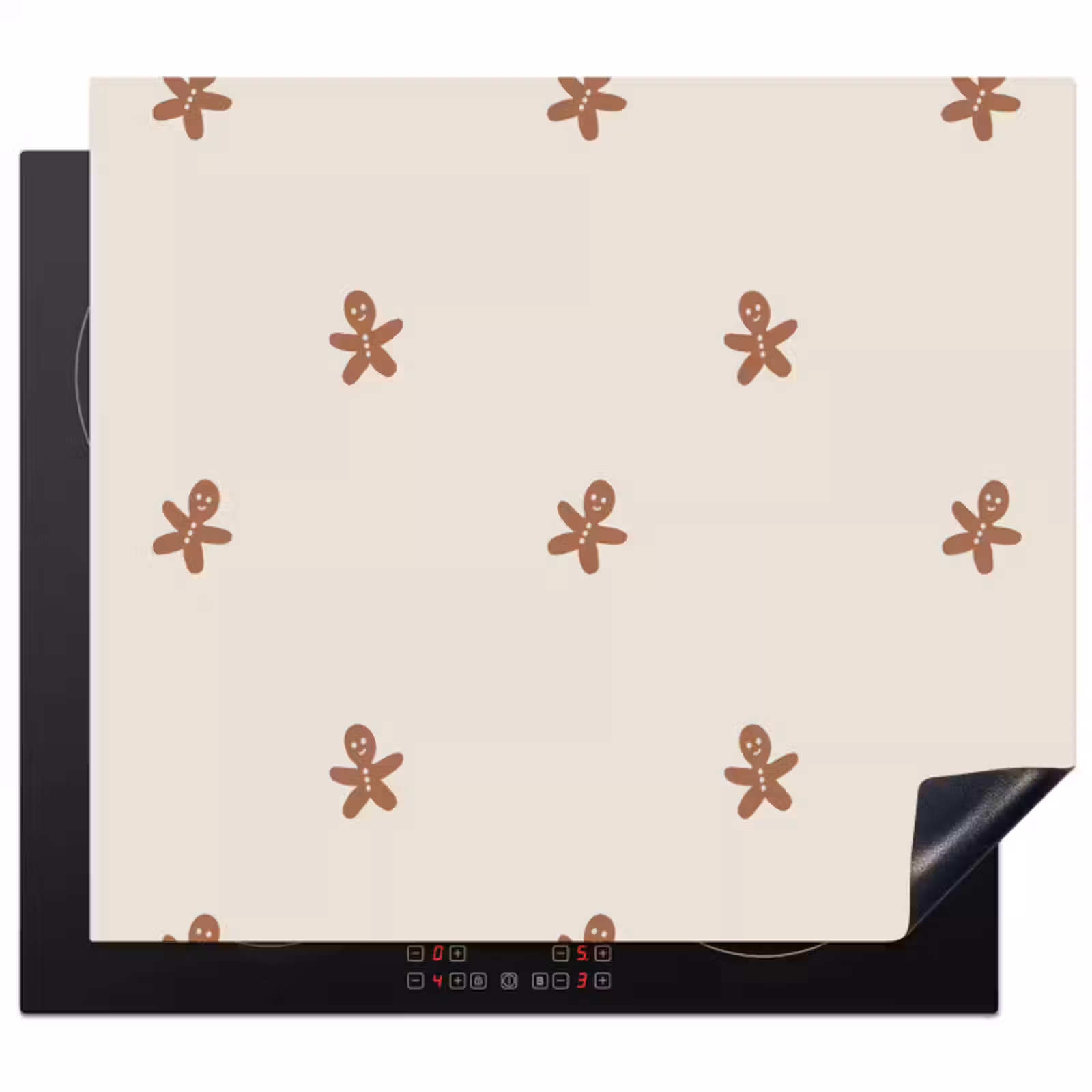 Induction hob protector - Pattern - Cookies - Beige — 1