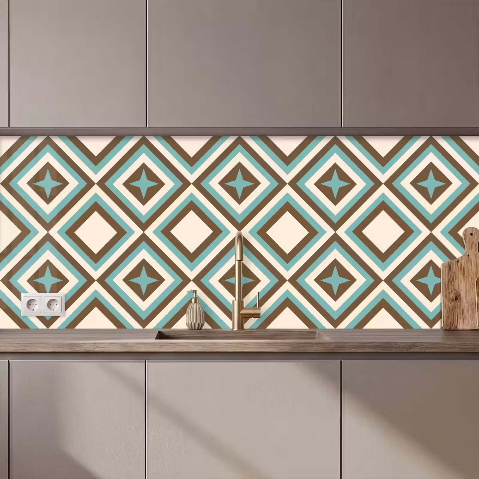 Kitchen splashback - 50s - Star - Design — 1