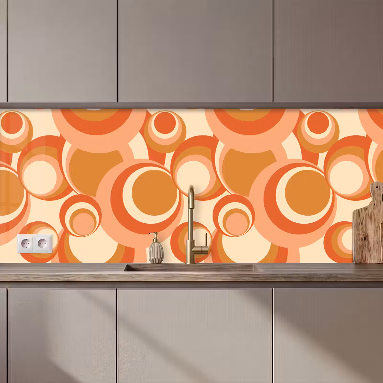 Kitchen splashback - Circle - Retro - Pattern — 1
