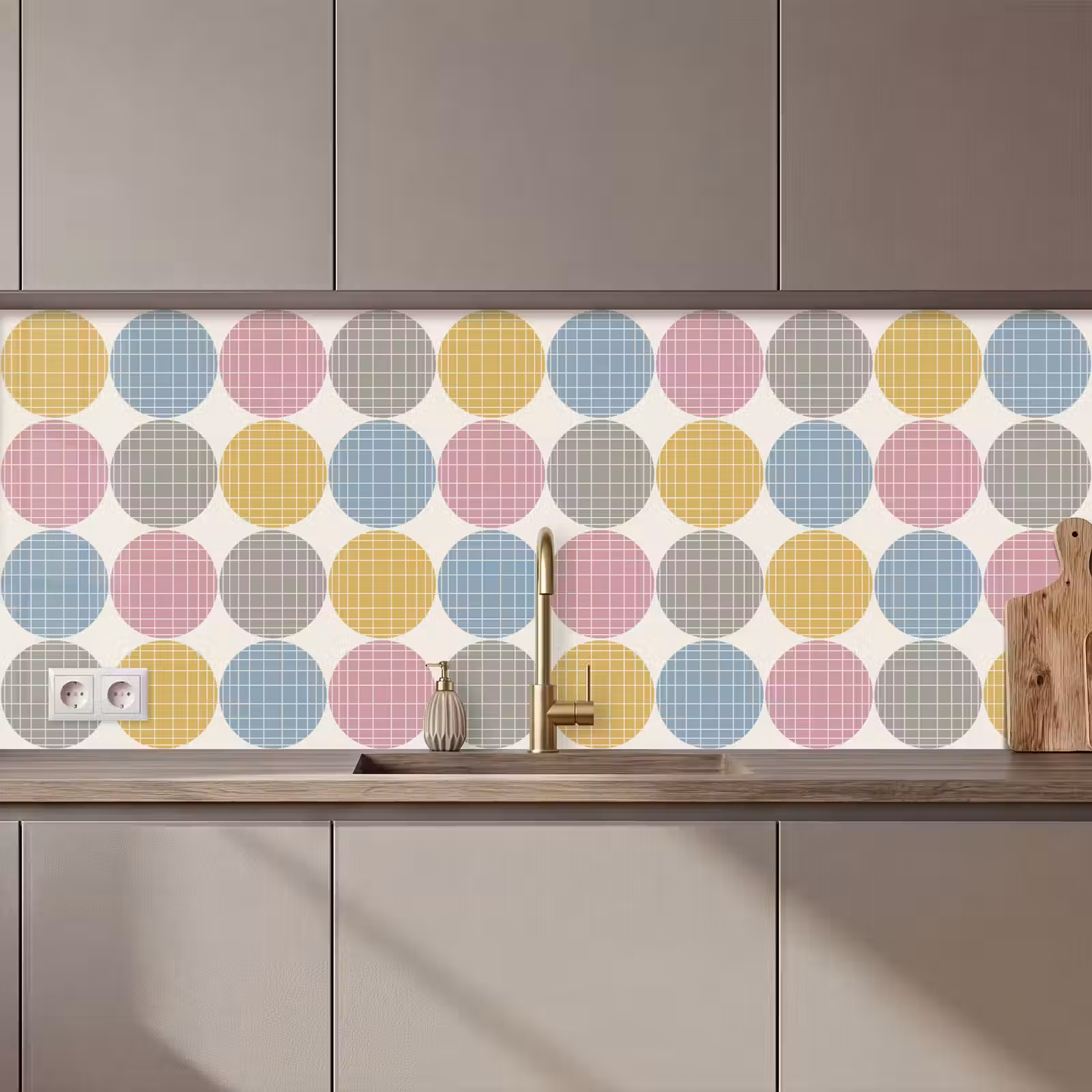 Kitchen splashback - Dots - Line - Pattern — 1