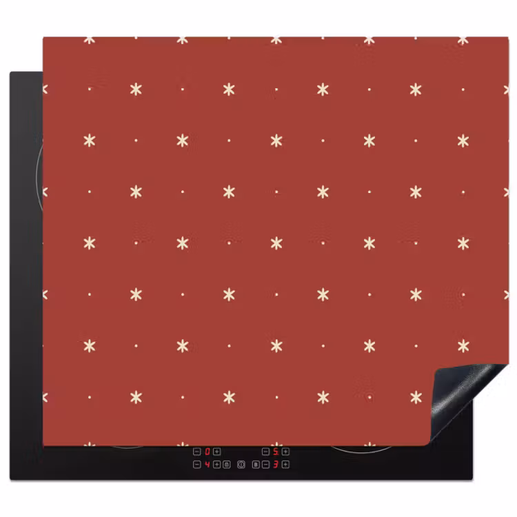 Induction hob protector - Pattern - Dots - Stars - Red — 1