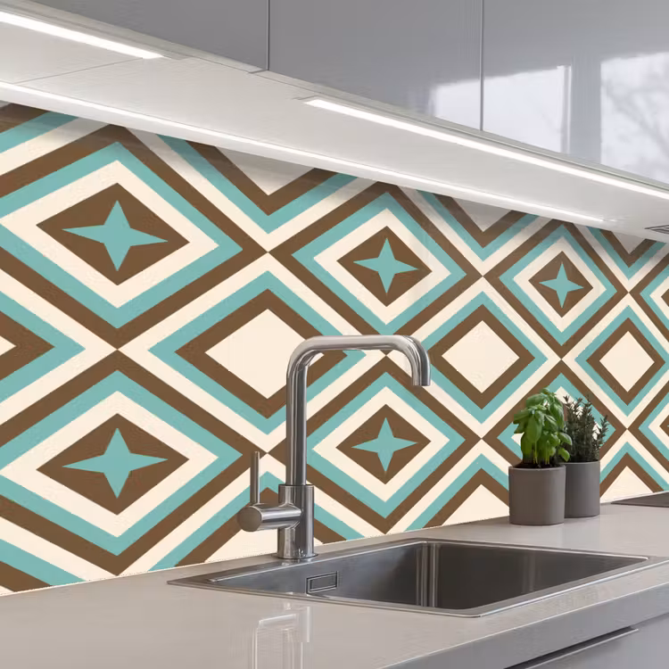 Kitchen splashback - 50s - Star - Design — 2