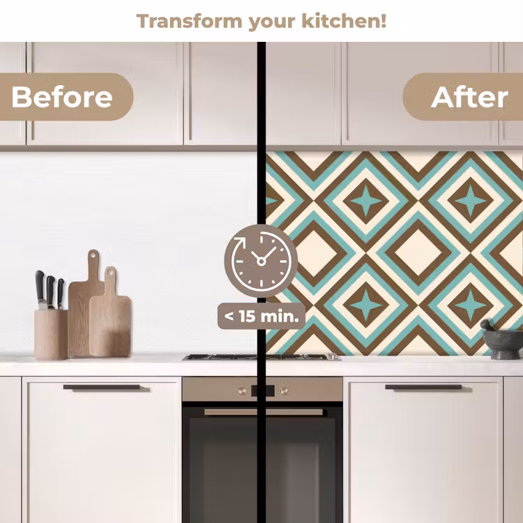 Kitchen splashback - 50s - Star - Design — 3