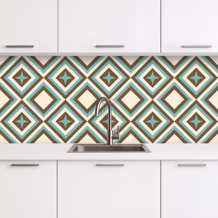 Kitchen splashback - 50s - Star - Design — 4