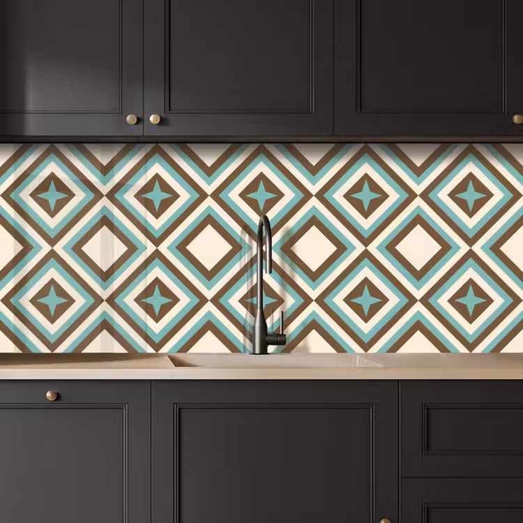 Kitchen splashback - 50s - Star - Design — 6