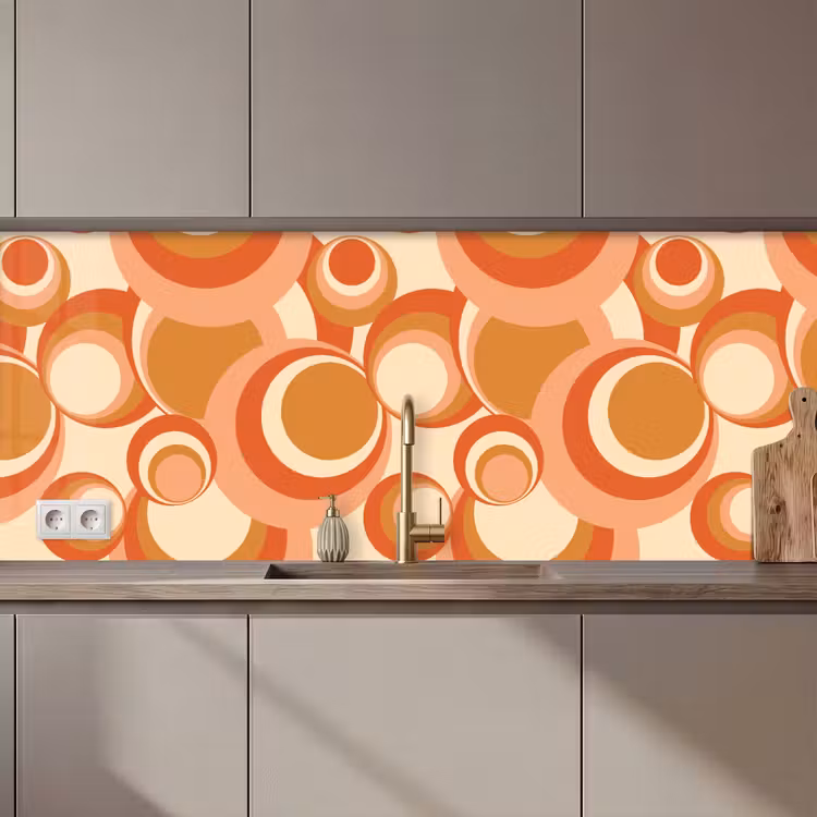 Kitchen splashback - Circle - Retro - Pattern — 1