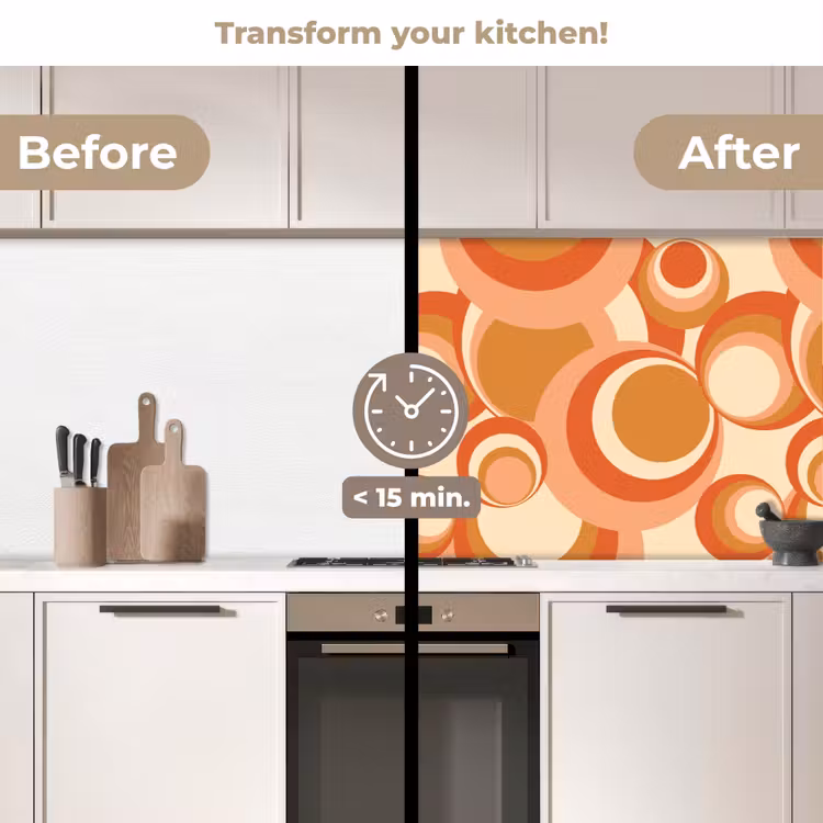 Kitchen splashback - Circle - Retro - Pattern — 3