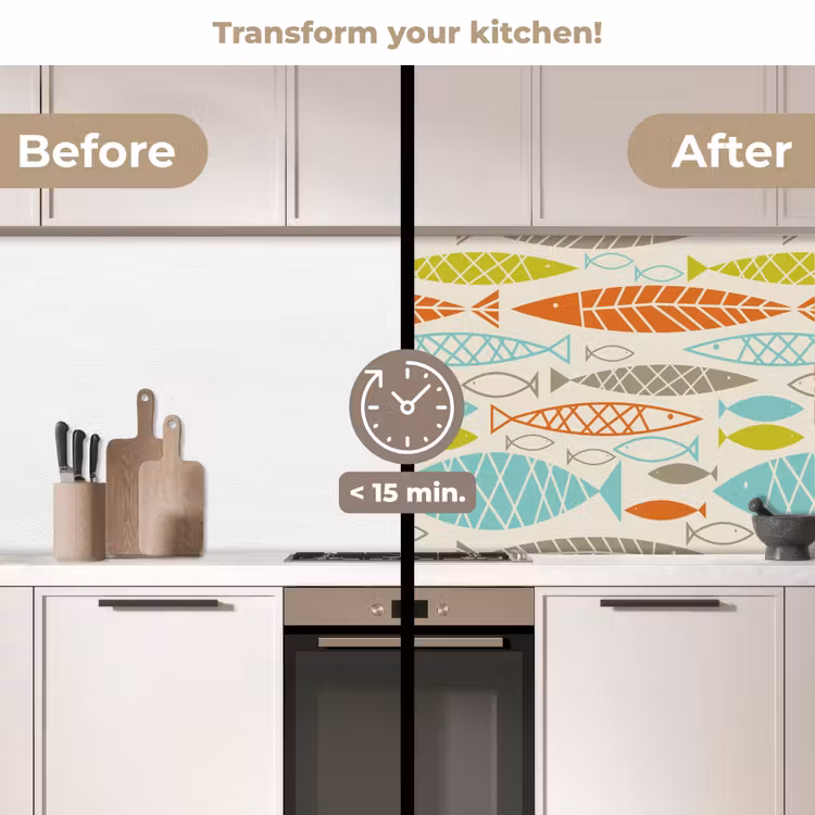 Kitchen splashback - Fish - 50s - Pattern — 3