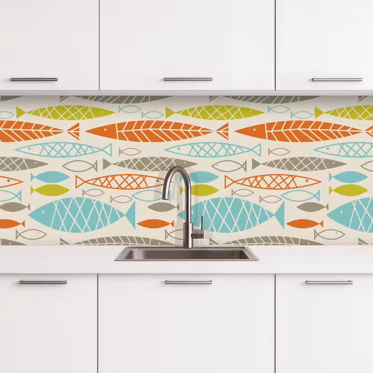 Kitchen splashback - Fish - 50s - Pattern — 4