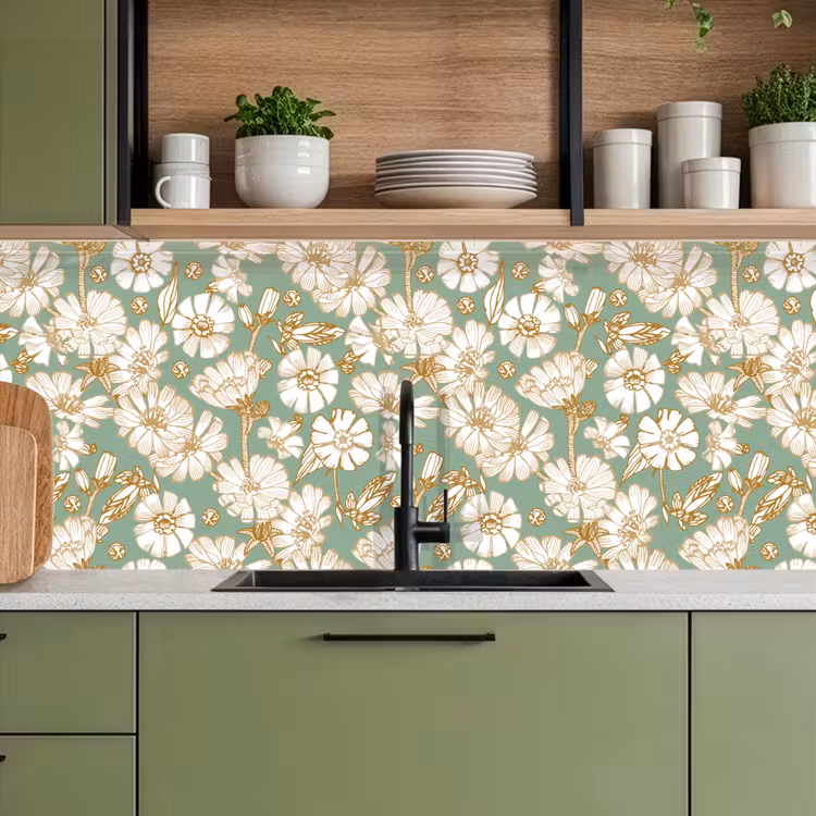 Kitchen splashback - Flower - Art nouveau - Design — 8