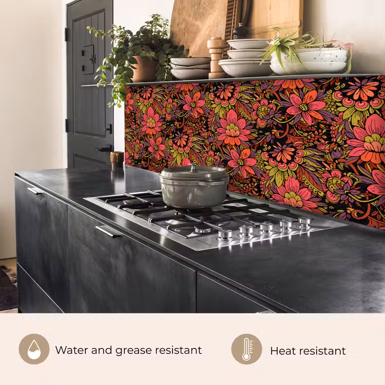 Kitchen splashback - Flowers - Leaves - Design — 5