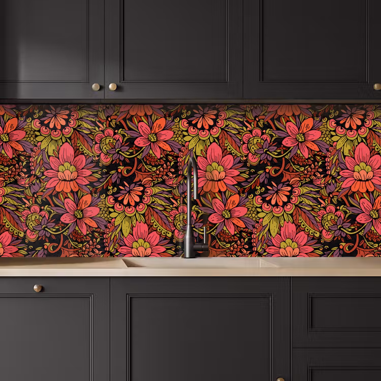 Kitchen splashback - Flowers - Leaves - Design — 6