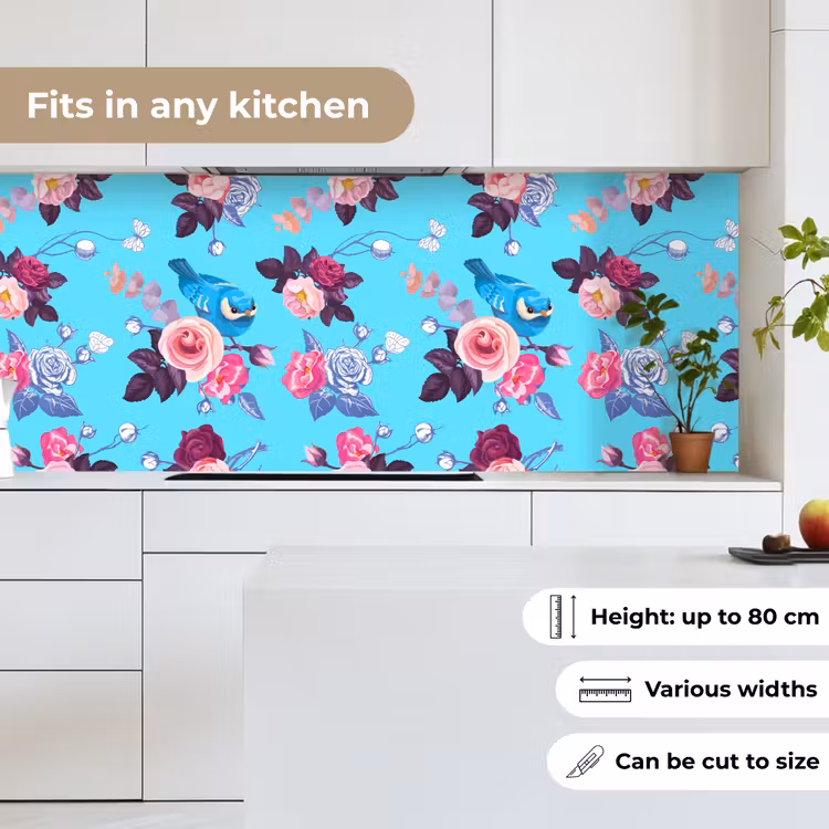 Kitchen splashback - Bird - Flowers - Patterns — 7