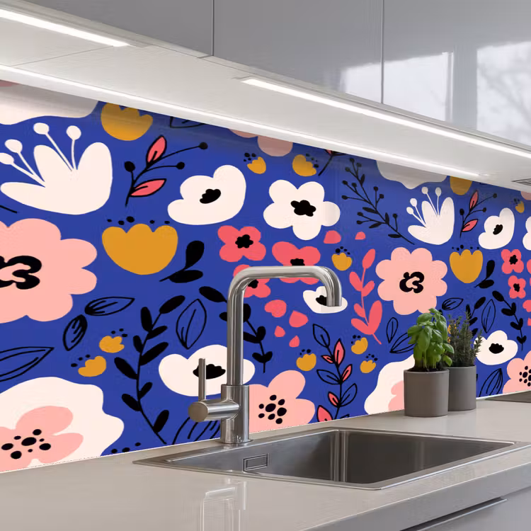 Kitchen splashback - Flowers - Leaves - Patterns — 2