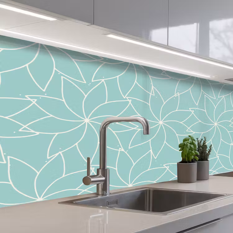 Kitchen splashback - Blue - Mandala - Design — 2