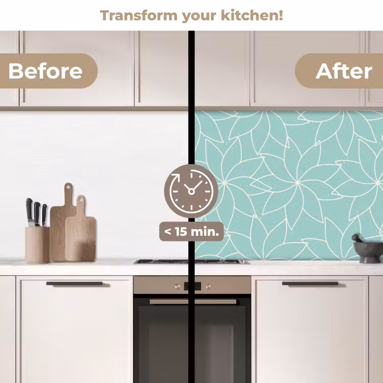 Kitchen splashback - Blue - Mandala - Design — 3