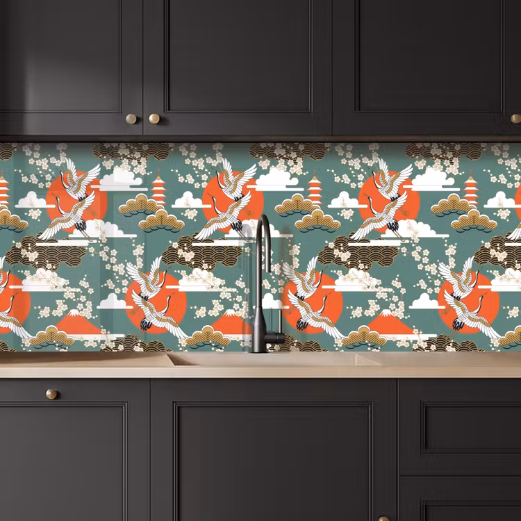 Kitchen splashback - Crane - Sakura - Sun - Patterns — 6