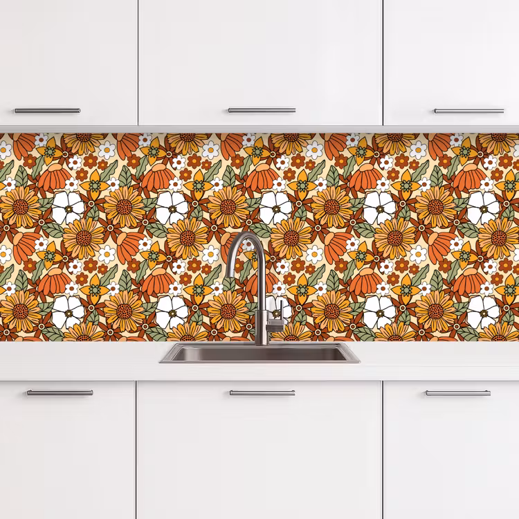 Kitchen splashback - Flowers - Vintage - Patterns — 4
