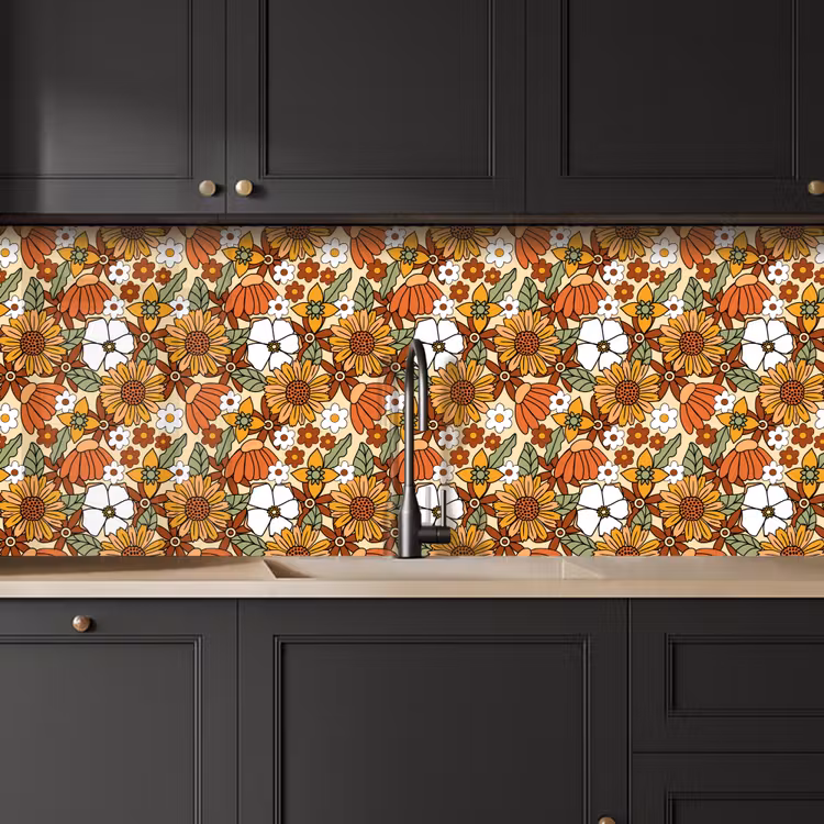 Kitchen splashback - Flowers - Vintage - Patterns — 6
