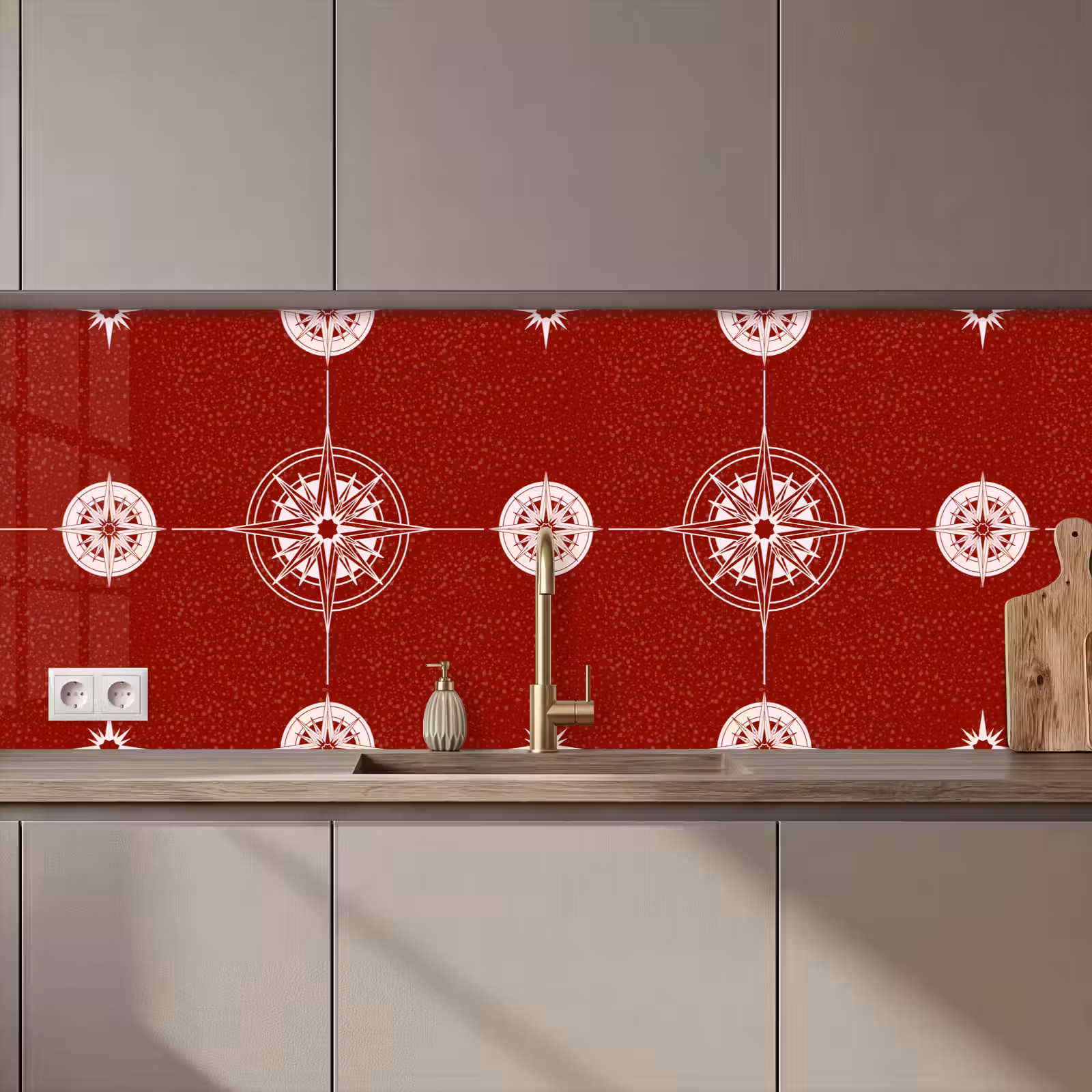 Kitchen splashback - Compass - Travel - Patterns — 1