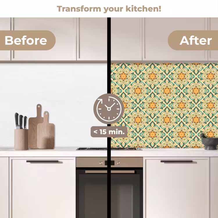 Kitchen splashback - Boho - Patterns - Mandala - Flowers — 3