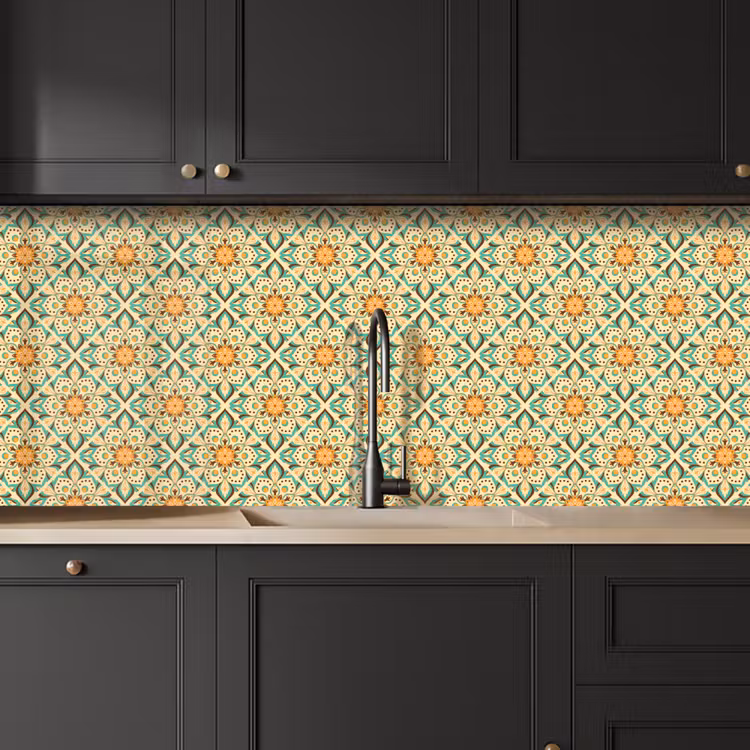 Kitchen splashback - Boho - Patterns - Mandala - Flowers — 6