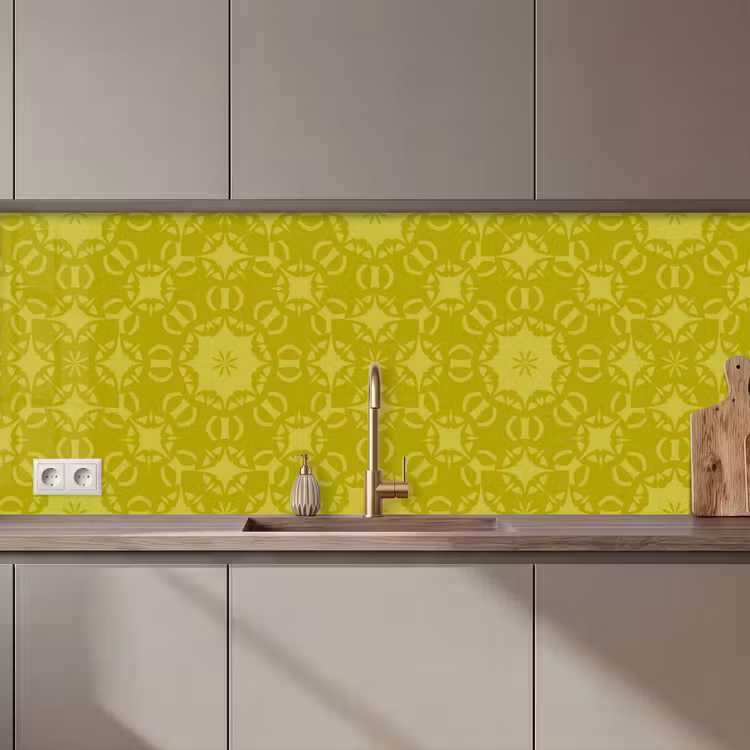 Kitchen splashback - Compass - Green - Patterns — 1