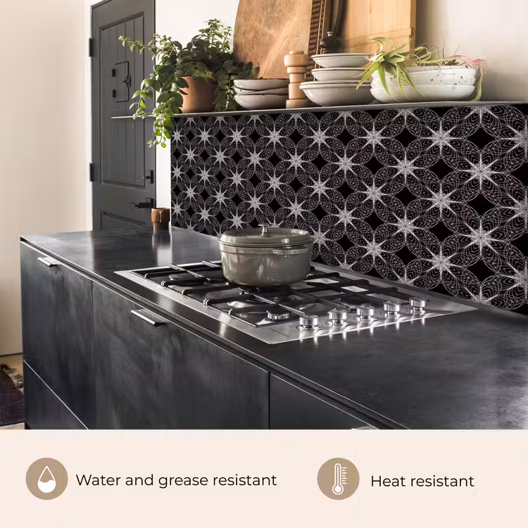 Kitchen splashback - Compass - Patterns - Black and White — 5