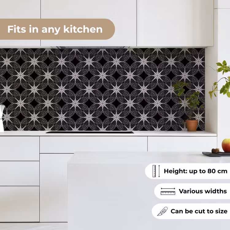 Kitchen splashback - Compass - Patterns - Black and White — 7