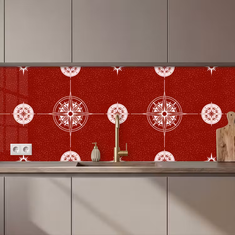 Kitchen splashback - Compass - Travel - Patterns — 1