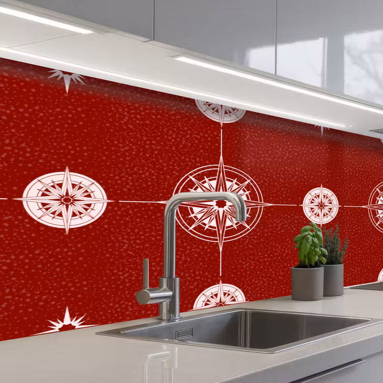 Kitchen splashback - Compass - Travel - Patterns — 2