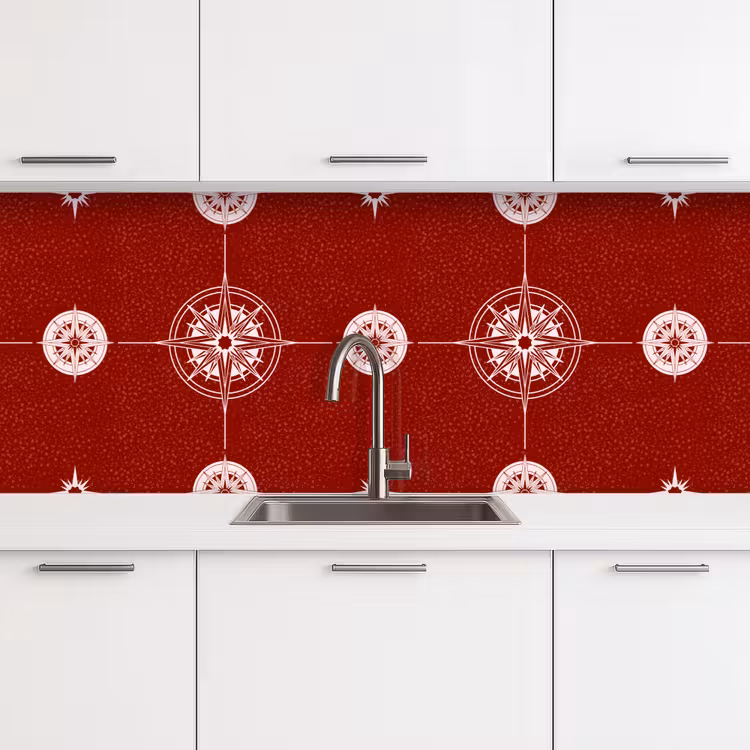 Kitchen splashback - Compass - Travel - Patterns — 4