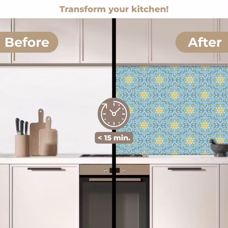 Kitchen splashback - Flowers - Boho - Patterns - Mandala - Vintage — 3