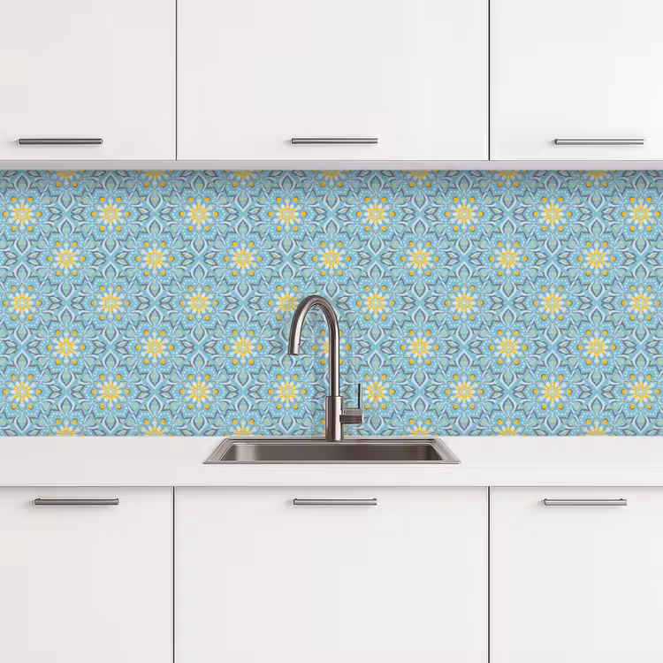 Kitchen splashback - Flowers - Boho - Patterns - Mandala - Vintage — 4