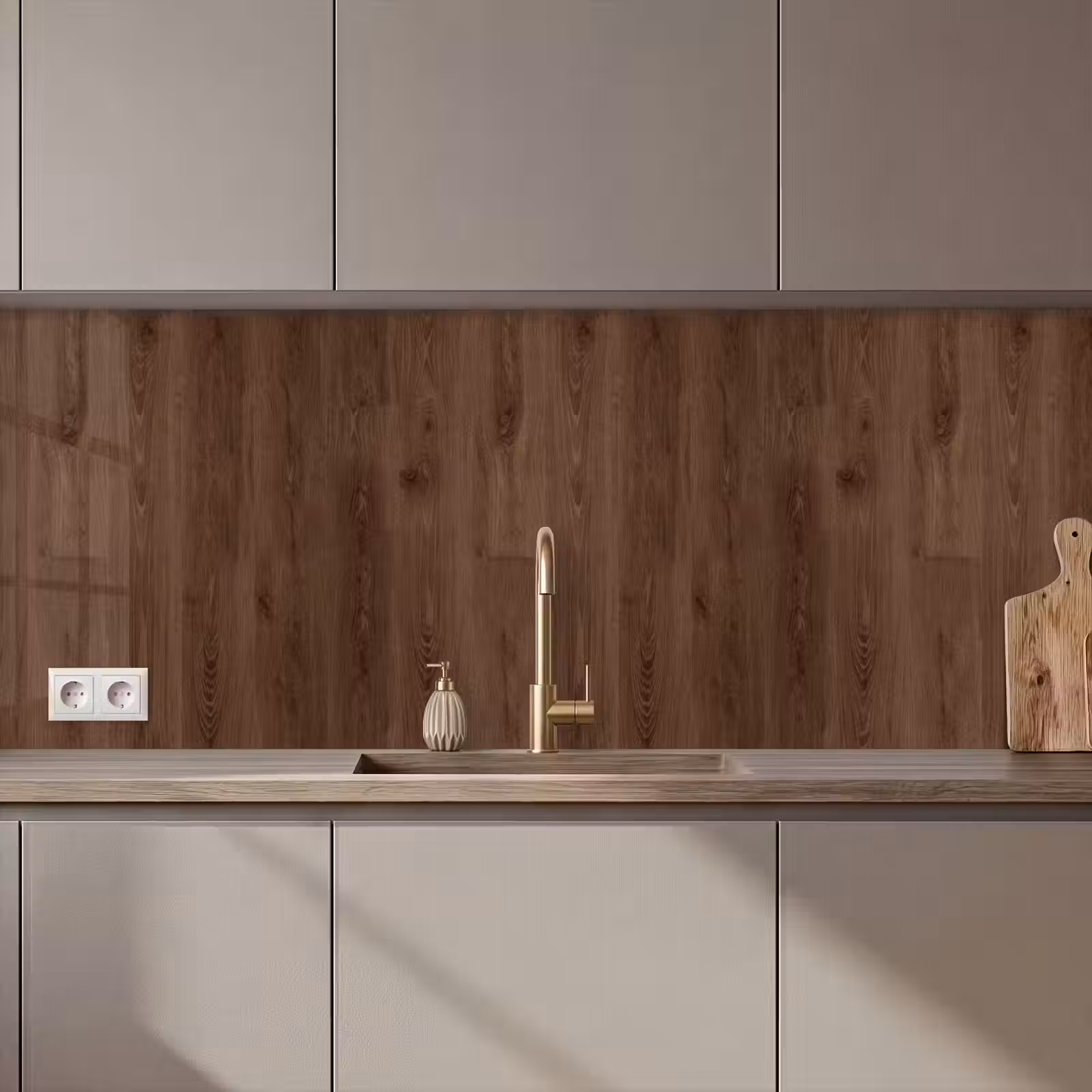 Kitchen splashback - Brown - Patterns - Wood — 1