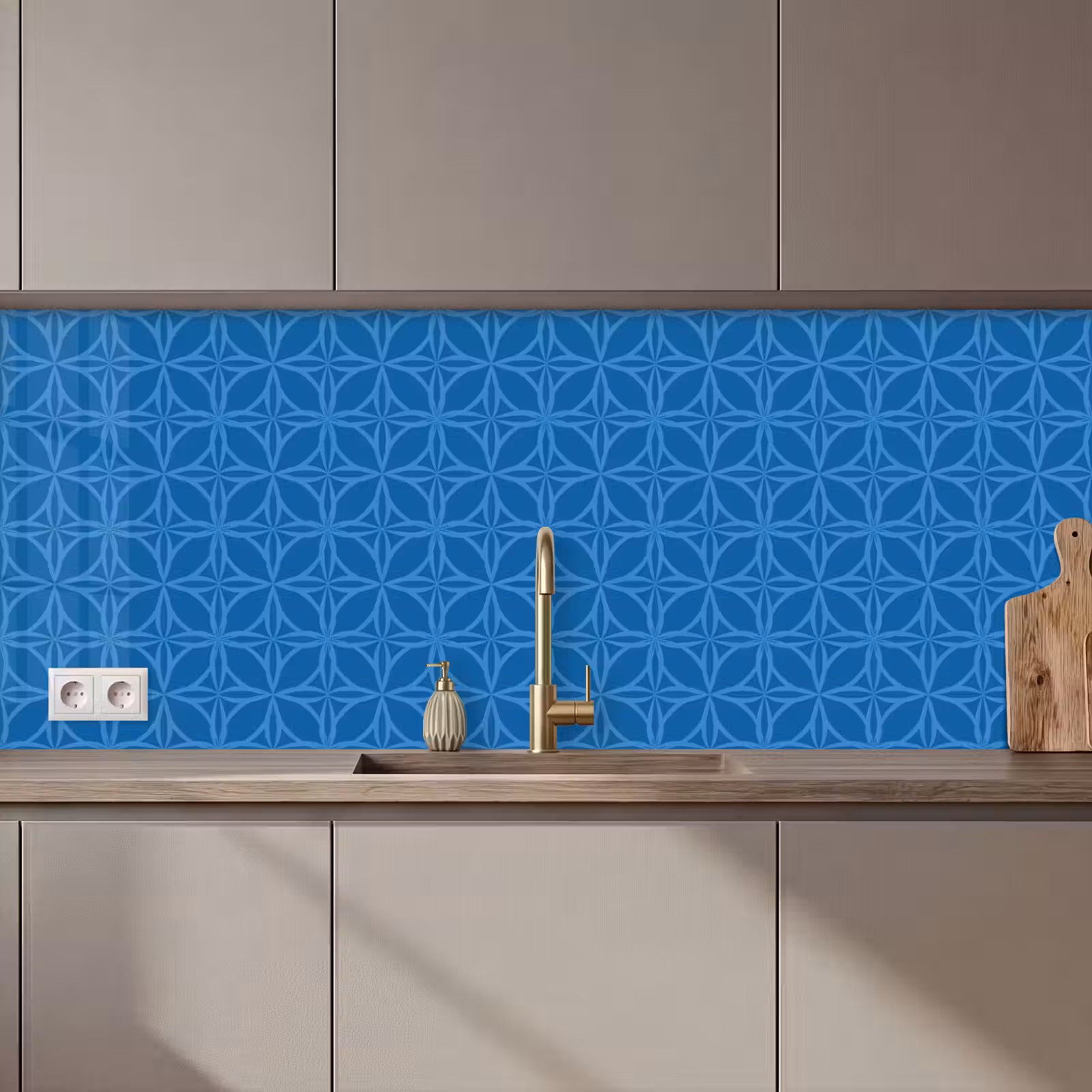 Kitchen splashback - Compass - Blue - Patterns — 1