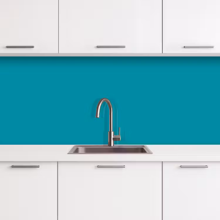 Kitchen splashback - Blue - Solid color — 4