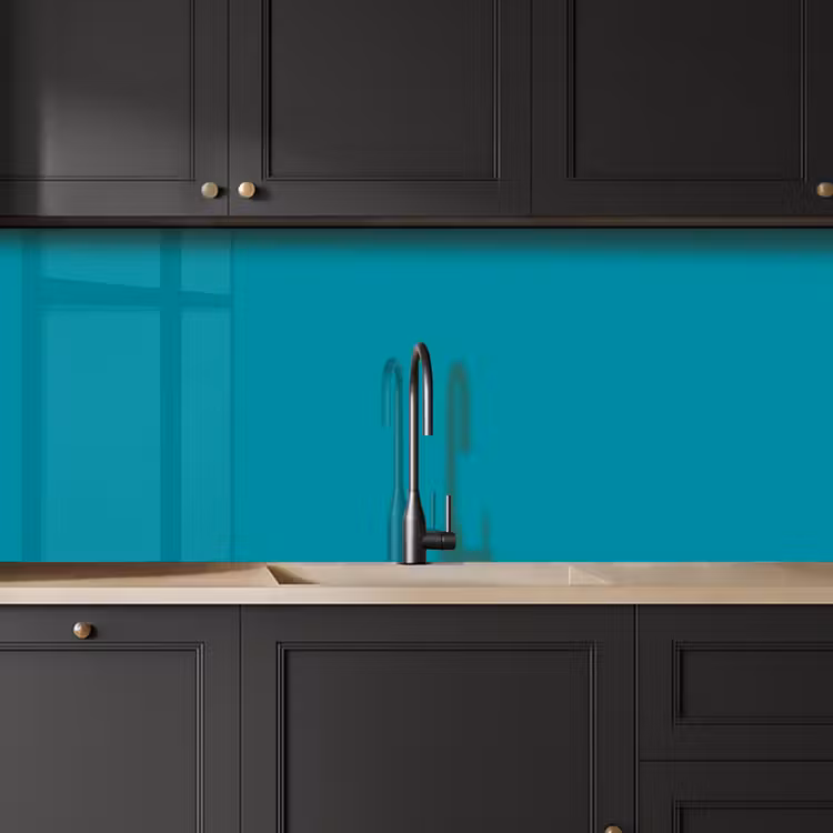 Kitchen splashback - Blue - Solid color — 6
