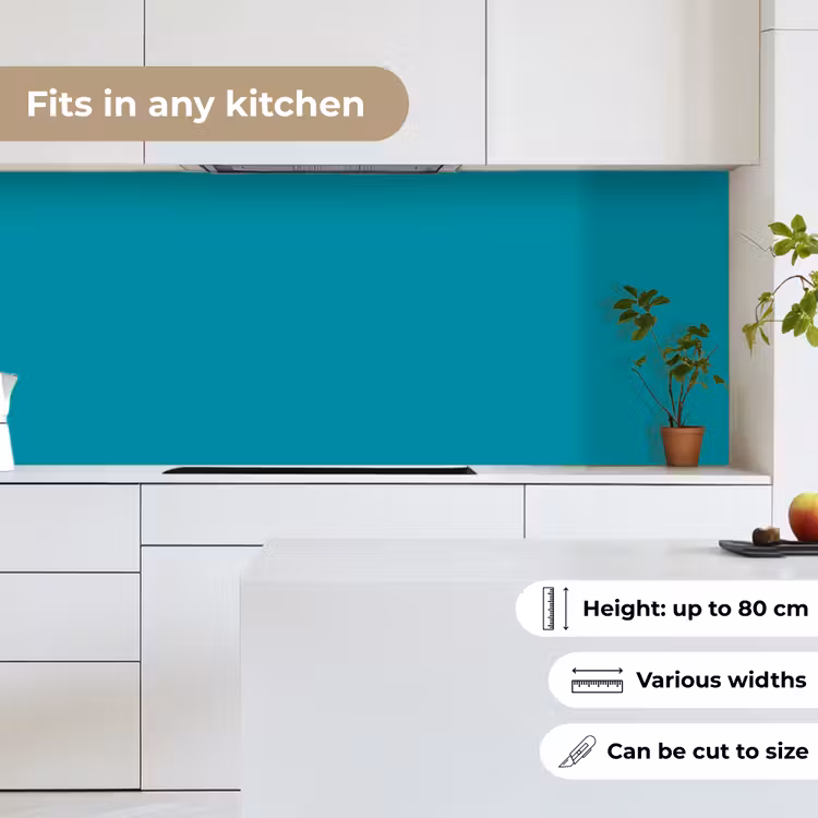Kitchen splashback - Blue - Solid color — 7