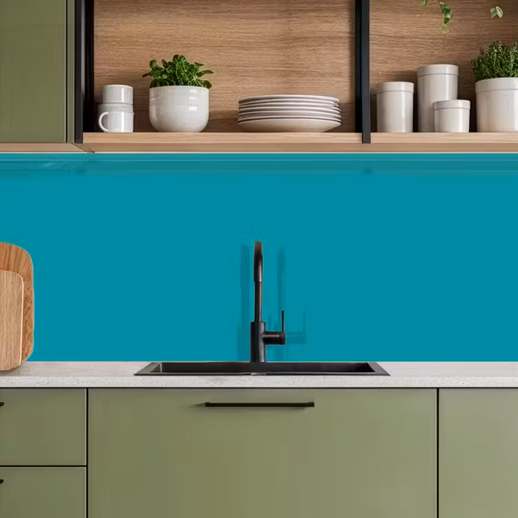 Kitchen splashback - Blue - Solid color — 8
